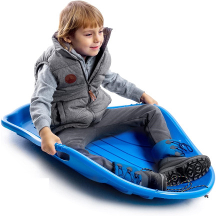 ISDM-3005U DUŻE SANKI ŚLIZG BOBSLEJ saneczki ślizgacz z uchwytami na śnieg  NIEBIESKIE