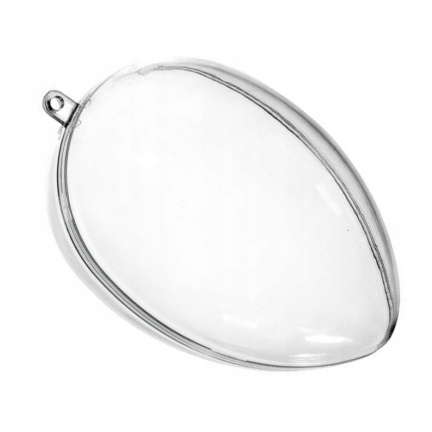 TG60439 JAJKO JAJKA AKRYLOWE PRZEŹROCZYSTE SKŁADANE JAJO 13CM PLASTIK WIELKANOCNE