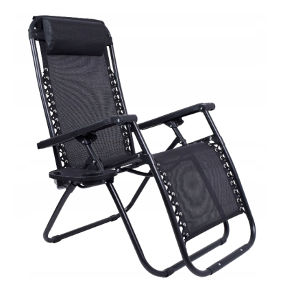 TG49016-1 LEŻAK OGRODOWY KRZESŁO ZERO GRAVITY PODSTAWKA 2SZT