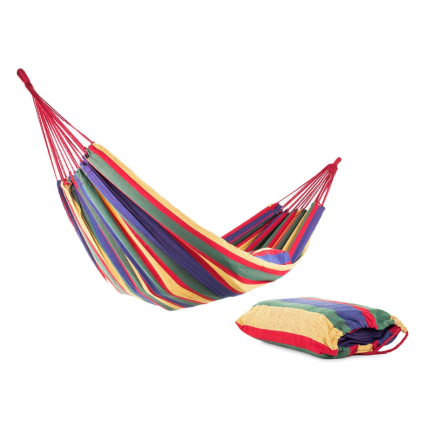 UU29 HAMAK OGRODOWY 2-OSOBOWY BUJAK HUŚTAWKA LEŻAK POKROWIEC 200x160 CM + linki