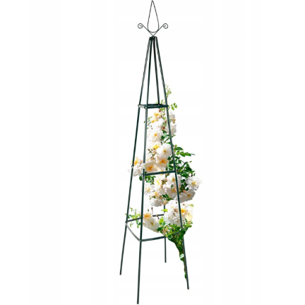 PERG-N0293 PERGOLA OGRODOWA PIRAMIDA PODPORA NA RÓŻE PNACZA SŁUP METALOWY