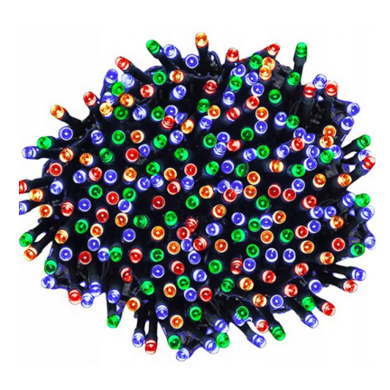 LM100 LAMPKI CHOINKOWE 100 LED MULTIKOLOR 8 TRYBÓW ŚWIECENIA NA CHOINKĘ