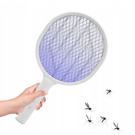 LAR0459 PALETKA ŁAPKA PACKA OWADOBÓJCZA 2W1 Z DIODĄ UV USB ŁADOWANA