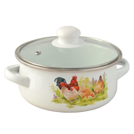 TD7 KOMPLET GARNKÓW emaliowanych kury 6szt indukcja