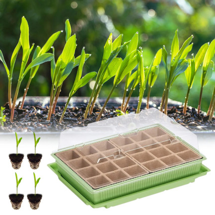 TG71428 MINI SZKLARNIA INSPEKT doniczki torfowe KIEŁKOWNIK ROZSADA 24 komory + taca