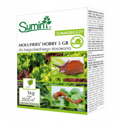 SUM22 ŚRODEK NA ŚLIMAKI PREPARAT TRUTKA NIEBIESKIE GRANULKI SUMIN MOLUFRIES 1KG