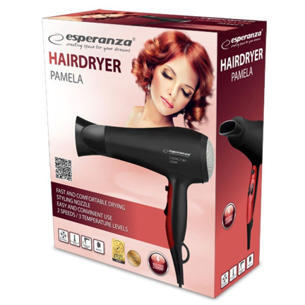 ES123 SUSZARKA DO WŁOSÓW 3 stopniowa regulacja + zimny nawiew MOCNA 2200W