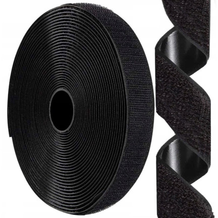 TG56031-2 TAŚMA rzepowa DO MOSKITIER CZARNA samoprzylepny rzep z klejem 560cm