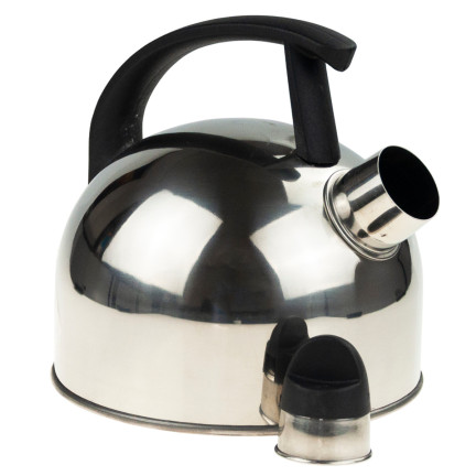 TD20 CZAJNIK STALOWY NIERDZEWNY 1,5l SREBRNY NA INDUKCJE I PALNIK gaz GWIZDEK