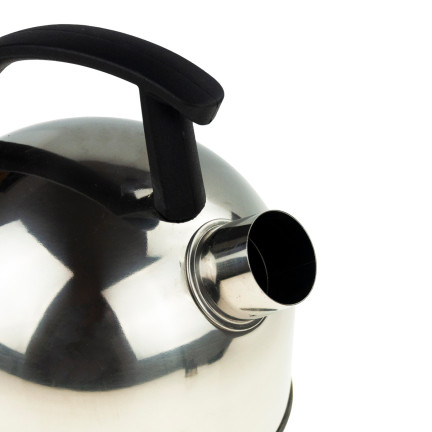 TD20 CZAJNIK STALOWY NIERDZEWNY 1,5l SREBRNY NA INDUKCJE I PALNIK gaz GWIZDEK