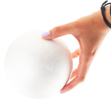 TG26222 KULA STYROPIANOWA BOMBKA 15CM BOMBKI ZE STYROPIANU styropianowe