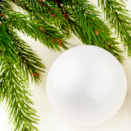 TG26222 KULA STYROPIANOWA BOMBKA 15CM BOMBKI ZE STYROPIANU styropianowe