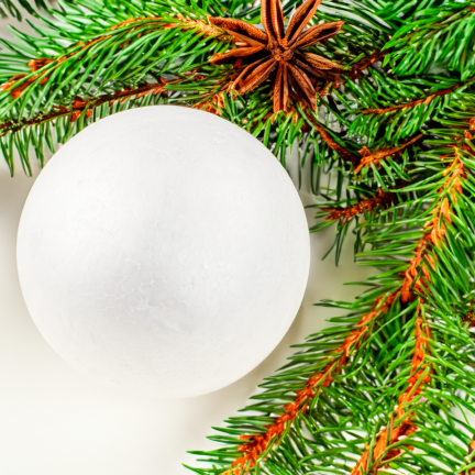 TG76551 KULA KULE BOMBKI STYROPIANOWE DO DEKOROWANIA ŚWIĘTA DECOUPAGE 10CM 4SZT/KPL