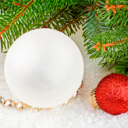 TG26222 KULA STYROPIANOWA BOMBKA 15CM BOMBKI ZE STYROPIANU styropianowe