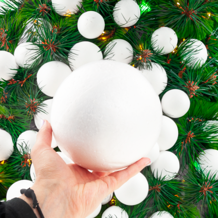 TG26222 KULA STYROPIANOWA BOMBKA 15CM BOMBKI ZE STYROPIANU styropianowe