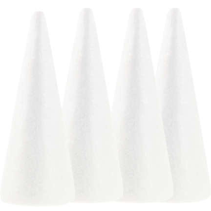 TG26227 STOŻEK styropianowy STOŻKI STYROPIANOWE 17CM DECOUPAGE DUŻE Do OZDABIANIA 4szt