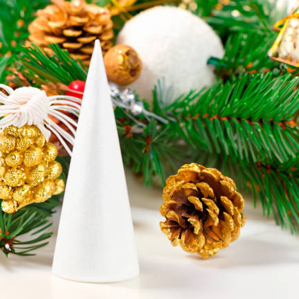 TG26227 STOŻEK styropianowy STOŻKI STYROPIANOWE 17CM DECOUPAGE DUŻE Do OZDABIANIA 4szt