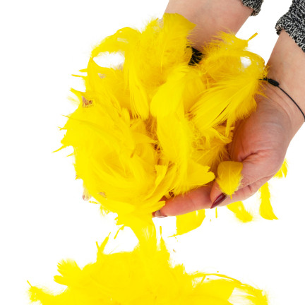 TG35906-2 PIÓRKA PIÓRA OZDOBNE DEKORACYJNE 10G ŻÓŁTE CYTRYNOWE RĘKODZIEŁA wielkanoc