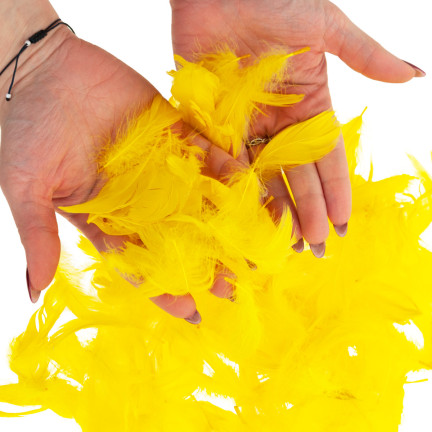 TG35906-2 PIÓRKA PIÓRA OZDOBNE DEKORACYJNE 10G ŻÓŁTE CYTRYNOWE RĘKODZIEŁA wielkanoc