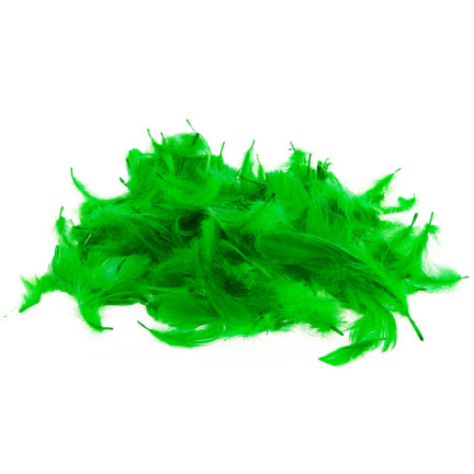 TG35906-4 PIÓRKA PIÓRA OZDOBNE DEKORACYJNE 10G ZIELONE jasne do RĘKODZIEŁA wielkanoc