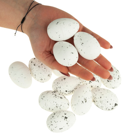 TG35939-1 15x JAJKA JAJECZKA WIELKANOCNE PRZEPIÓRCZE NAKRAPIANE OZDOBNE DO KOSZYCZKA