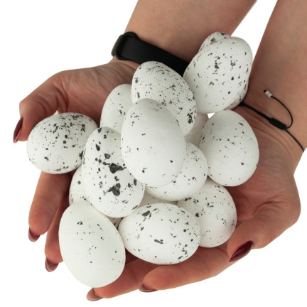 TG35939-1 15x JAJKA JAJECZKA WIELKANOCNE PRZEPIÓRCZE NAKRAPIANE OZDOBNE DO KOSZYCZKA