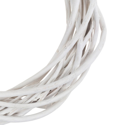TG36606-1 WIANEK WIKLINOWY BIAŁY RATTANNOWY 25CM BAZA DO STROIKÓW wienców cmentarz