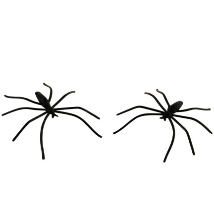 Sztuczna pajęczyna, biała, z pająkami, dekoracja Halloween, 4 pająki