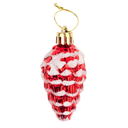 TG44018 BOMBKI SZYSZKA ZAWIESZKA SZYSZKI CHOINKOWE ZESTAW PLASTIKOWE 6SZT na stroik