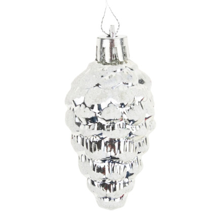 TG44018 BOMBKI SZYSZKA ZAWIESZKA SZYSZKI CHOINKOWE ZESTAW PLASTIKOWE 6SZT na stroik