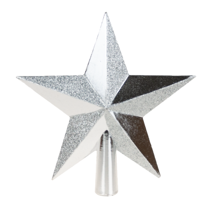 TG57479-1 CZUBEK CHOINKOWY GWIAZDA Srebrna srebrny NIETŁUKĄCY GWIAZDKA OZDOBA NA CHOINKĘ