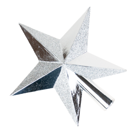 TG57479-1 CZUBEK CHOINKOWY GWIAZDA Srebrna srebrny NIETŁUKĄCY GWIAZDKA OZDOBA NA CHOINKĘ