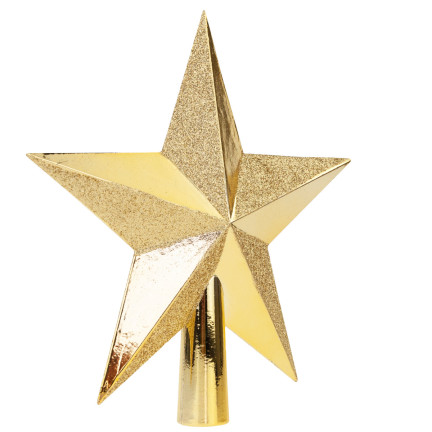 TG57479-2 CZUBEK CHOINKOWY GWIAZDA ZŁOTA ZŁOTY NIETŁUKĄCY GWIAZDKA OZDOBA NA CHOINKĘ