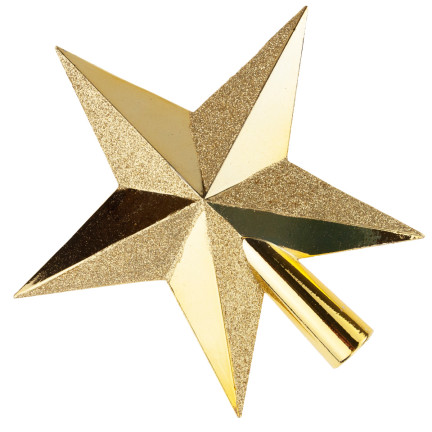 TG57479-2 CZUBEK CHOINKOWY GWIAZDA ZŁOTA ZŁOTY NIETŁUKĄCY GWIAZDKA OZDOBA NA CHOINKĘ