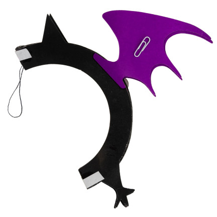 Wiszący nietoperz, papierowy, czarny, dekoracja wisząca, Halloween, 25cm