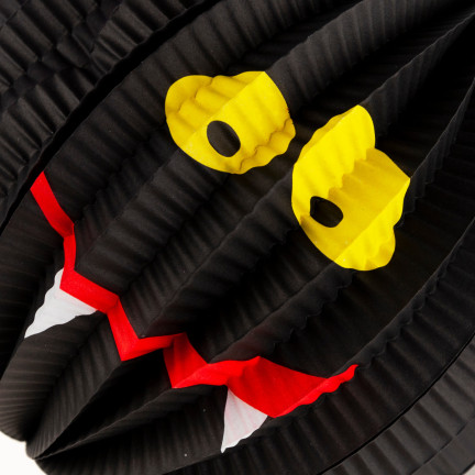 Wiszący nietoperz, papierowy, czarny, dekoracja wisząca, Halloween, 25cm