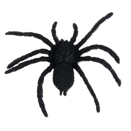 Sztuczne pająki, czarne, dekoracja Halloween, realistyczne, 6szt//kpl