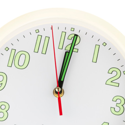 TG48015-1 ZEGAR FLUORESCENCYJNY ŚWIECĄCY W CIEMNOŚCI ŚCIENNY BIALY