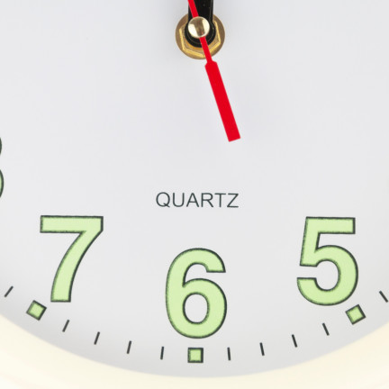 TG48015-1 ZEGAR FLUORESCENCYJNY ŚWIECĄCY W CIEMNOŚCI ŚCIENNY BIALY