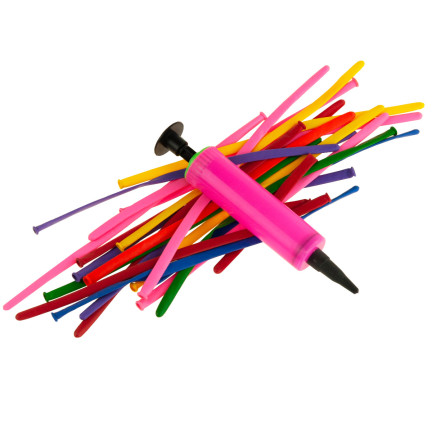 TG48098 BALONY DO MODELOWANIA 20SZT Z POMPKĄ KOLOROWE