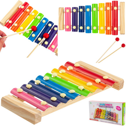 TG50019 KOLOROWE CYMBAŁKI DREWNIANE DLA DZIECKA EDUKACYJNE