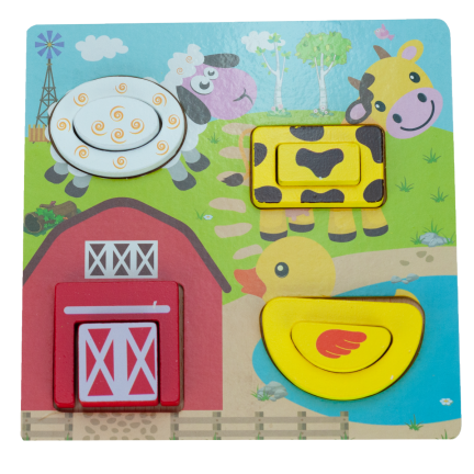 TG50027 PUZZLE DREWNIANE UKŁADANKA farma zwierzątka klocki
