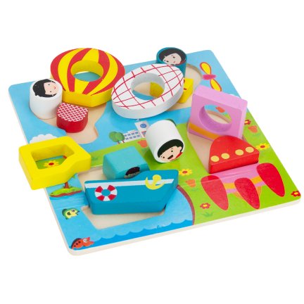 TG50027 PUZZLE DREWNIANE UKŁADANKA farma zwierzątka klocki