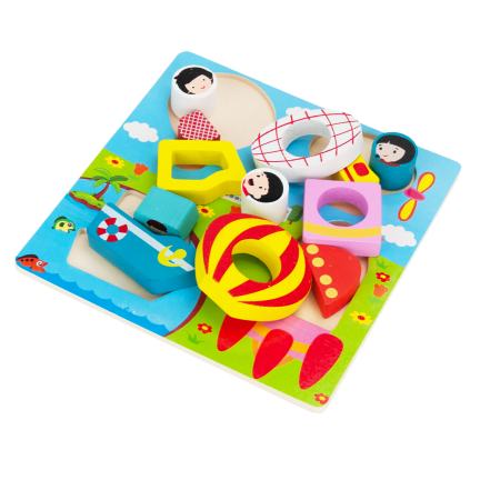 TG50027 PUZZLE DREWNIANE UKŁADANKA farma zwierzątka klocki