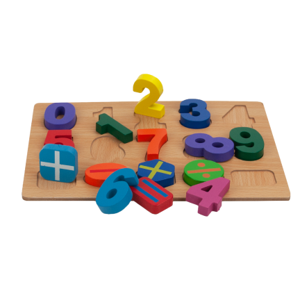 TG50034 CYFRY KLOCKI DREWNIANE UKŁADANKA DO NAUKI LICZENIA CYFERKI PUZZLE