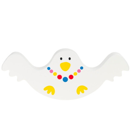 TG50045 GRA ZRĘCZNOŚCIOWA DREWNIANA BALANSUJĄCA KURKA MONTESSORI KOLOROWA