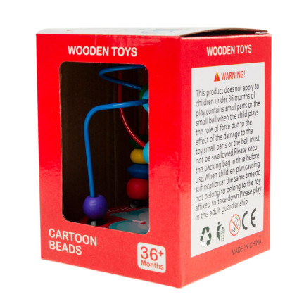 TG50048 SPIRALA DREWNIANA KORALIKI PRZEPLATANKA MULA ZABAWKA EDUKACYJNA MONTESSORI