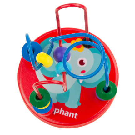 TG50048 SPIRALA DREWNIANA KORALIKI PRZEPLATANKA MULA ZABAWKA EDUKACYJNA MONTESSORI