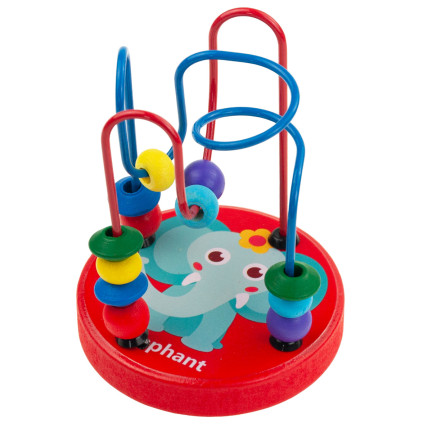 TG50048 SPIRALA DREWNIANA KORALIKI PRZEPLATANKA MULA ZABAWKA EDUKACYJNA MONTESSORI