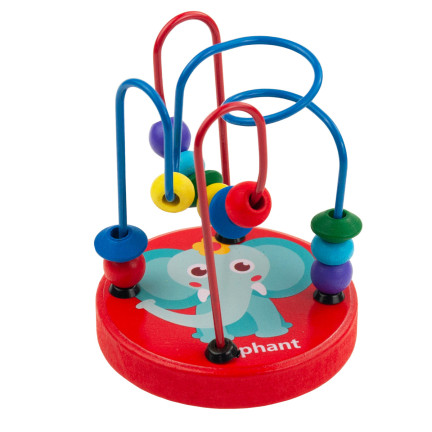 TG50048 SPIRALA DREWNIANA KORALIKI PRZEPLATANKA MULA ZABAWKA EDUKACYJNA MONTESSORI